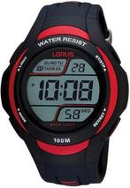 Lorus R2307EX9 Heren Horloge - 46 mm - Zwart, Sieraden, Tassen en Uiterlijk, Horloges | Heren, Nieuw, Verzenden
