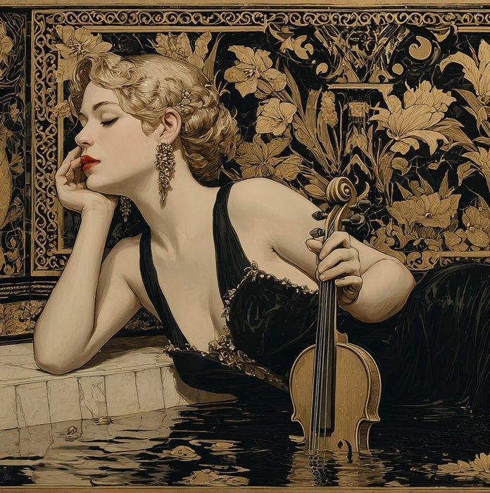 CREATIVE_HUB - Hydroacustic golden music woman, Huis en Inrichting, Overige Huis en Inrichting