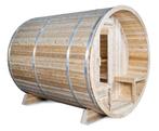 Dundalk White Cedar barrel sauna Ø200 x 245 cm met veranda, Nieuw, Verzenden