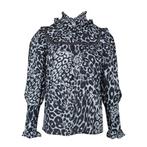 ByDanie • blouse met luipaard motief • XS, Kleding | Dames, Nieuw, Maat 34 (XS) of kleiner, ByDanie, Zwart
