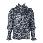 ByDanie • blouse met luipaard motief • XS, Kleding | Dames, ByDanie, Verzenden, Zwart, Nieuw