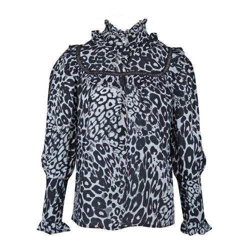 ByDanie • blouse met luipaard motief • XS, Kleding | Dames, Tops, Zwart, Nieuw, Maat 34 (XS) of kleiner, Verzenden