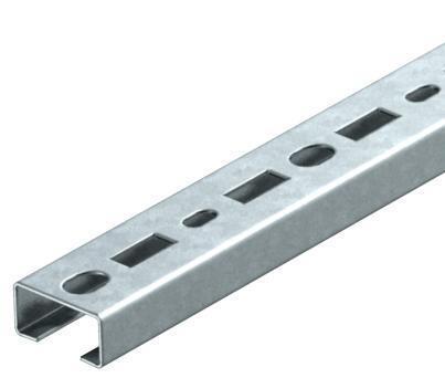 Perforated C-Profiel Rail 200x35x18mm Staal - 1104268 [2, Doe-het-zelf en Verbouw, Elektra en Kabels, Overige typen, Nieuw, Verzenden