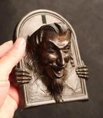 Antieke sculpturale lucifershouder - Vesta doosje - Metaal, Antiek en Kunst