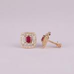 Oorbellen - 18 karaat Roségoud - 1.61ct. tw. Robijn -, Sieraden, Tassen en Uiterlijk, Oorbellen, Nieuw