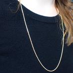 18 Krt. Gouden gedraaide schakel ketting | 70 cm, Sieraden, Tassen en Uiterlijk, Kettingen, Ophalen of Verzenden, Gebruikt, Overige kleuren