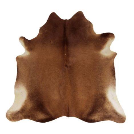 vloerkleed koe donker bruin effen 250cm, Huis en Inrichting, Woonaccessoires | Overige, Verzenden