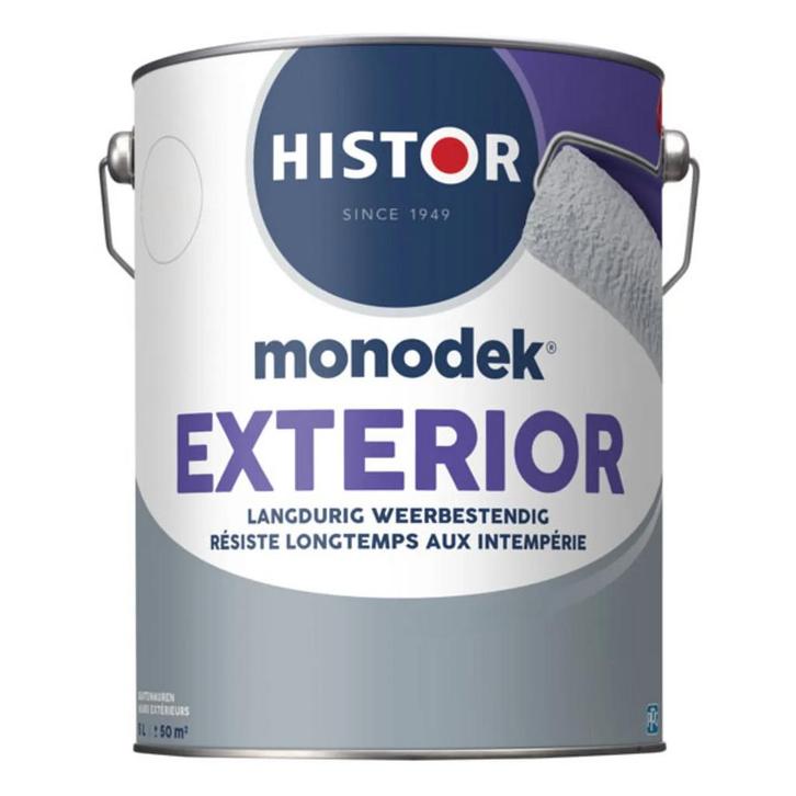Histor Monodek Exterior Muurverf Mat RAL 9016 | Verkeerswit, Doe-het-zelf en Verbouw, Verf, Beits en Lak, Verf, Wit, Nieuw, 5 tot 10 liter