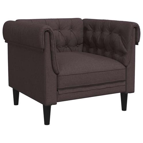 Donkerbruine Chesterfield Fauteuil - Tweedekansje! OP=OP, Huis en Inrichting, Fauteuils, 75 tot 100 cm, Minder dan 75 cm, Nieuw