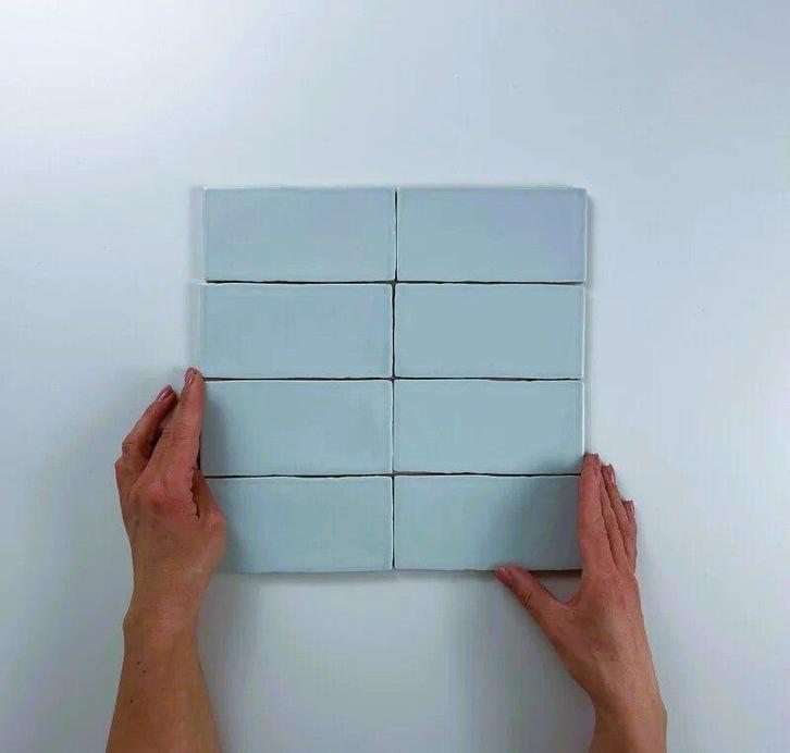 Wandtegel Cifre Cerámica Atlas Aqua Blauw Mat 7,5x15, Doe-het-zelf en Verbouw, Tegels, Minder dan 20 cm, Minder dan 20 cm, 10 m² of meer