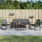 vidaXL 5-delige Tuinset met kussens polypropeen rattan, Verzenden, Nieuw, 5 zitplaatsen, Tuinset