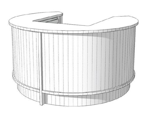 *TIP*  Toonbank rond wit 110 cm hoog, Zakelijke goederen, Kantoor en Winkelinrichting | Winkel en Inventaris, Ophalen of Verzenden