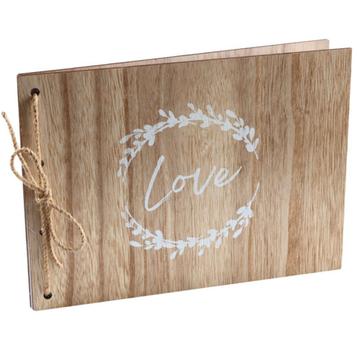 Gastenboek Love van hout en jute beschikbaar voor biedingen