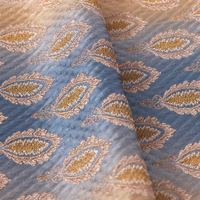 Zeldzaam weefsel Damascato Degradé – Paisley Ricamo Oro -, Antiek en Kunst, Antiek | Kleden en Textiel