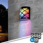 Solar wandlamp China RGB wit buitenlamp op zonne energie, Tuin en Terras, Buitenverlichting, Zonne-energie, Kunststof, Verzenden