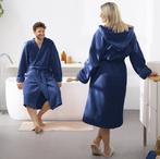 Tweedekans | Moodit Badjas Reese, Marineblauw - L - Unisex -, Huis en Inrichting, Badkamer | Badtextiel en Accessoires, Ophalen of Verzenden