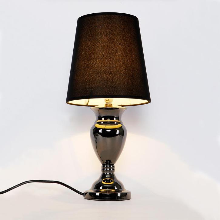 Tafellamp Steampunk metaal 48xØ22 cm E14 zwart, Huis en Inrichting, Lampen | Tafellampen, Verzenden