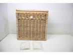 Sweet Living Rieten Wasmand Dubbel - 68x33xH66 cm - Naturel, Verzenden, Zo goed als nieuw