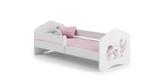 Peuterbed FALA - Wit Roze met Veiligheidsbarrière - 140x70c, Kinderen en Baby's, Kinderkamer | Bedden, Ophalen of Verzenden, Nieuw