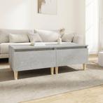 vidaXL Bijzettafels 2 st 50x46x35 cm bewerkt hout betongrijs, Huis en Inrichting, Tafels | Bijzettafels, Verzenden, Nieuw