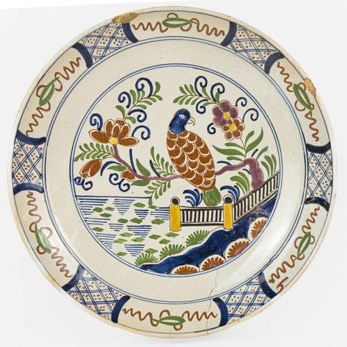 Delfts Aardewerk Bord Pieter Adrian Kocks, Verzamelen, Porselein, Kristal en Bestek, Ophalen