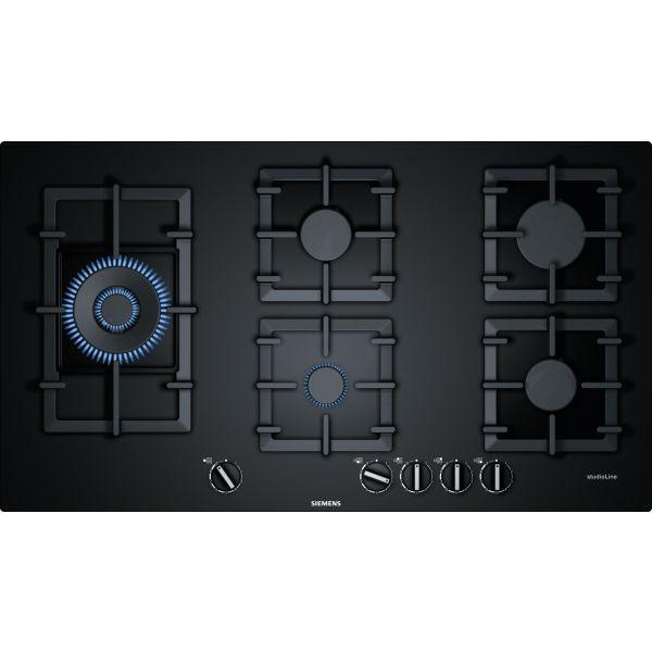 EP9A6SB90N SIEMENS Gas op glas kookplaat 90cm, Witgoed en Apparatuur, Kookplaten, Inbouw, 5 kookzones of meer, Nieuw, Gas, Ophalen