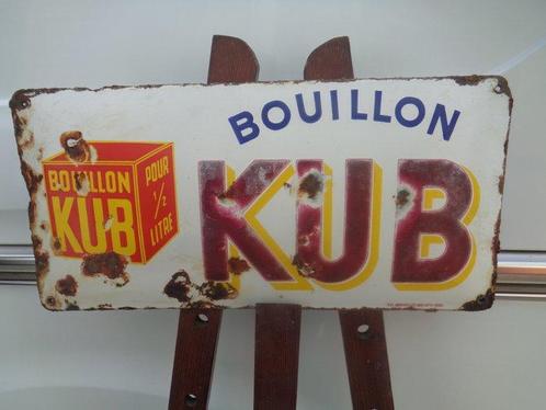 Bouillon Kub - Emaille plaat - Emaille, Antiek en Kunst, Antiek | Wandborden en Tegels