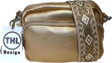 THL Design  Dames Schoudertas Klein Tasje Telefoontasje Goud beschikbaar voor biedingen