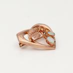 Broche - 14 karaat Roségoud - Opaal, Parel, Sieraden, Tassen en Uiterlijk, Antieke sieraden