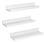 Set van 3 Zwevende Wandplanken – Witte MDF Fotoplanken Moder, Huis en Inrichting, Kasten | Wandmeubels, Verzenden, Nieuw