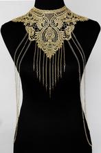 Body Chain Goud Kant Choker Lichaamsketting Victoriaans Sexy, Kunststof, Verstelbaar, Nieuw, Ophalen of Verzenden