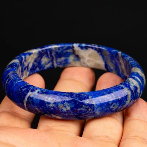 Banglearmband van Natuurlijke Lapis Lazuli – Koninklijke, Verzamelen, Mineralen en Fossielen