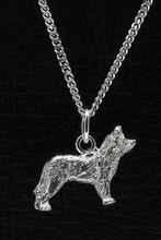 Zilveren Pyrenese herder ketting hanger - oren gecoupeerd..., Verzenden, Nieuw