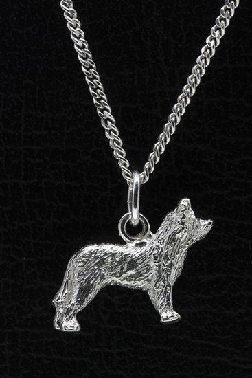 Zilveren Pyrenese herder ketting hanger - oren gecoupeerd..., Sieraden, Tassen en Uiterlijk, Kettinghangers, Verzenden