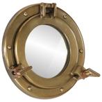 vidaXL Wandspiegel patrijspoort Ø23 cm aluminium en glas, Huis en Inrichting, Verzenden, Nieuw