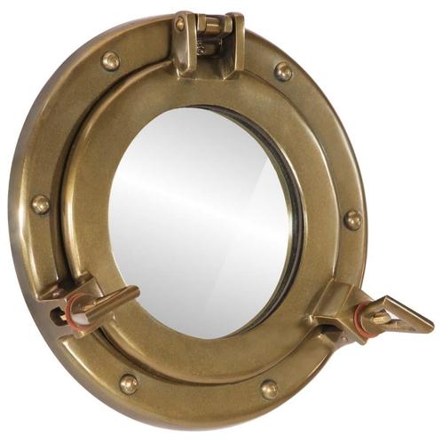 vidaXL Wandspiegel patrijspoort Ø23 cm aluminium en glas, Huis en Inrichting, Woonaccessoires | Spiegels, Nieuw, Verzenden