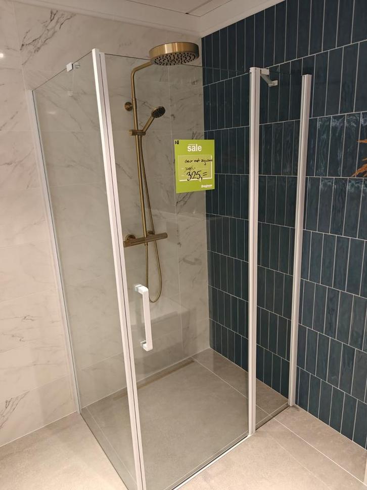 Douchecabine 120 x 90 cm mat wit - 0011, Doe-het-zelf en Verbouw, Sanitair, Douche, Nieuw, Glas, Ophalen