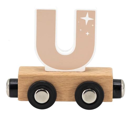 Tryco Houten Gekleurde Lettertrein - Letter U TR-353040, Kinderen en Baby's, Kinderkamer | Inrichting en Decoratie, Nieuw, Verzenden