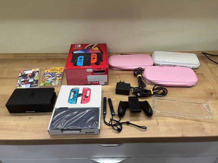 Nintendo - Switch - Oled + 2game - Spelcomputer - In, Spelcomputers en Games, Spelcomputers | Overige Accessoires