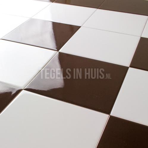 Wandtegels chocolate bruin glans 15x15 wandtegel, Doe-het-zelf en Verbouw, Tegels, Wandtegels, Nieuw, 10 m² of meer, Keramiek