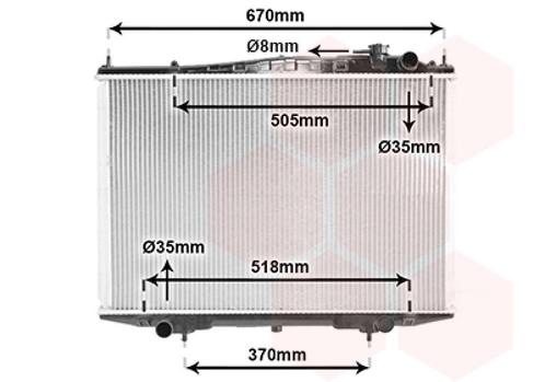 RADIATOR VOOR NISSAN FRONTIER 2001-2004 214102S710, Auto-onderdelen, Airco en Verwarming, Nieuw, Ophalen of Verzenden