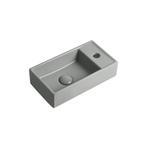 Fontein Ora 41x22x10cm mat grijs inclusief afvoerplug rechts, Verzenden, Nieuw