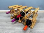 Wijnrek - Hout - Rustiek Wijnrek voor 8, Antiek en Kunst