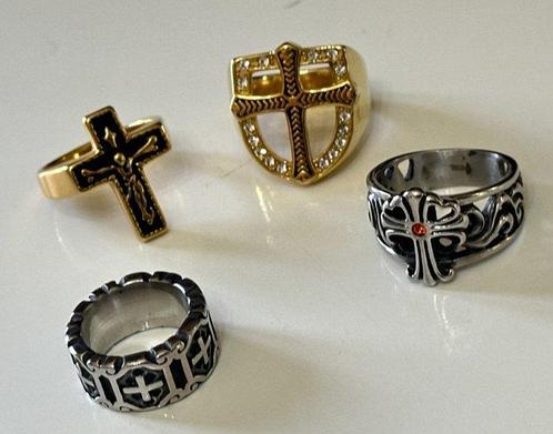 Verzamel de 4 christelijke ringen met kruis. Het krachtigste, Antiek en Kunst, Antiek | Boeken en Bijbels