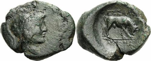 187-31 v Chr Thessalonike Makedonien Bronze Athena Helm S..., Postzegels en Munten, Munten | Europa | Niet-Euromunten, Verzenden