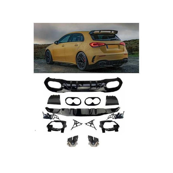 Diffuser voor mercedes a-klasse w177 hatchback 2019+ dubbele, Auto-onderdelen, Carrosserie en Plaatwerk, Nieuw