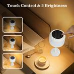 Tafellamp - Bureaulamp - Tafellamp oplaadbaar - Wit - Aigost, Huis en Inrichting, Lampen | Tafellampen, Verzenden, Zo goed als nieuw