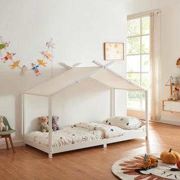 Kinderbed Brome huisbed 90x200 cm wit [en.casa] beschikbaar voor biedingen