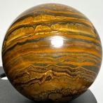 Tigereye Exceptional large AAA Tigereye sphere - Hoogte: