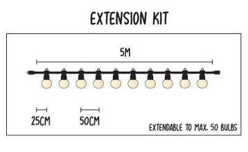 Regular Patio lichtslinger starter kit 8 meter  - 10 lampen
